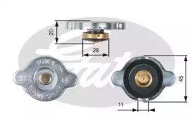 Кришка радіатора Киа Рио 2005 — 2011 — KM0500281-TOPIC